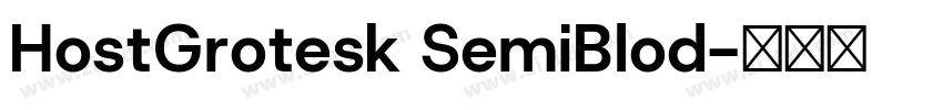 HostGrotesk SemiBlod字体转换 HostGrotesk SemiBlod字体转换